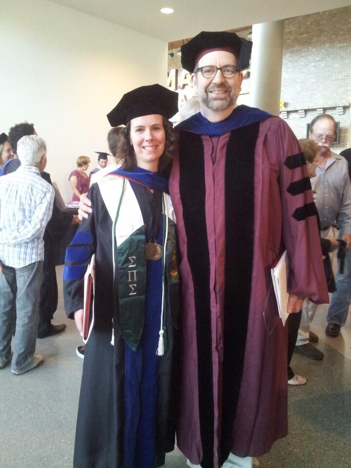 Dr. Joan Dreiling and Tim Gay at her graduation