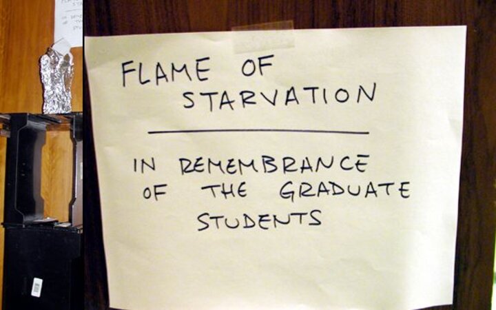 "Flame of starvation: in rememberance of the graduate students"