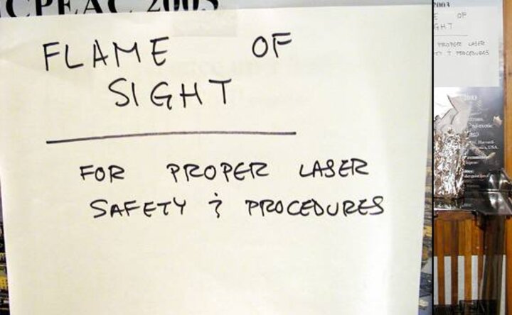 "Flame of sight: for proper laser safety and procedures"