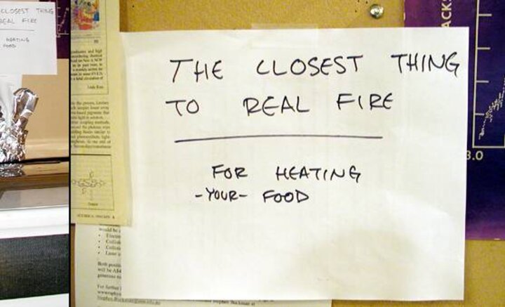 "The closest thing to real fire: for heating -your- food"